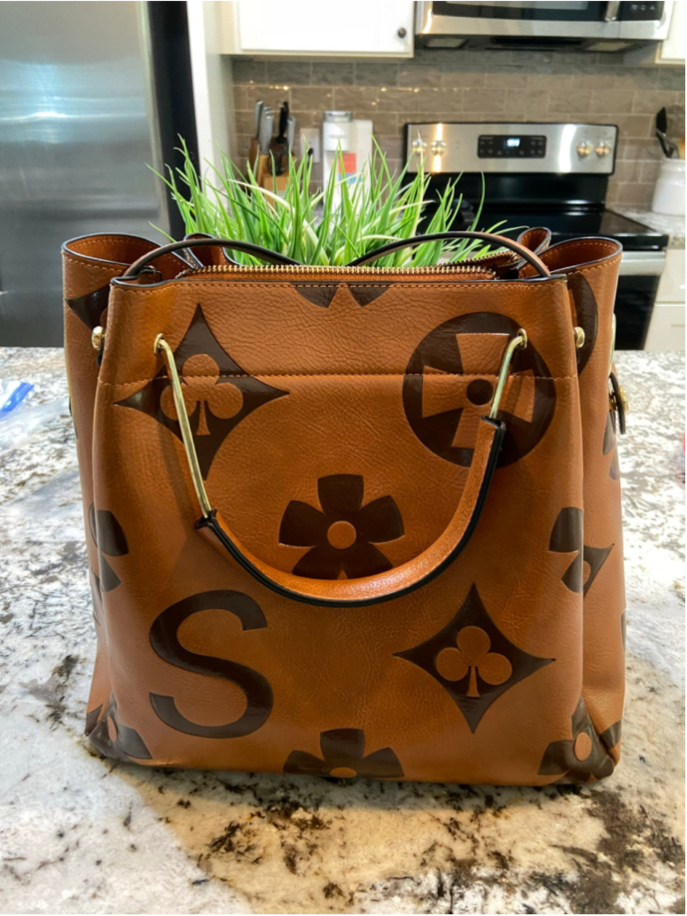 Shamrock/flower tote bag - Picture 3 of 11